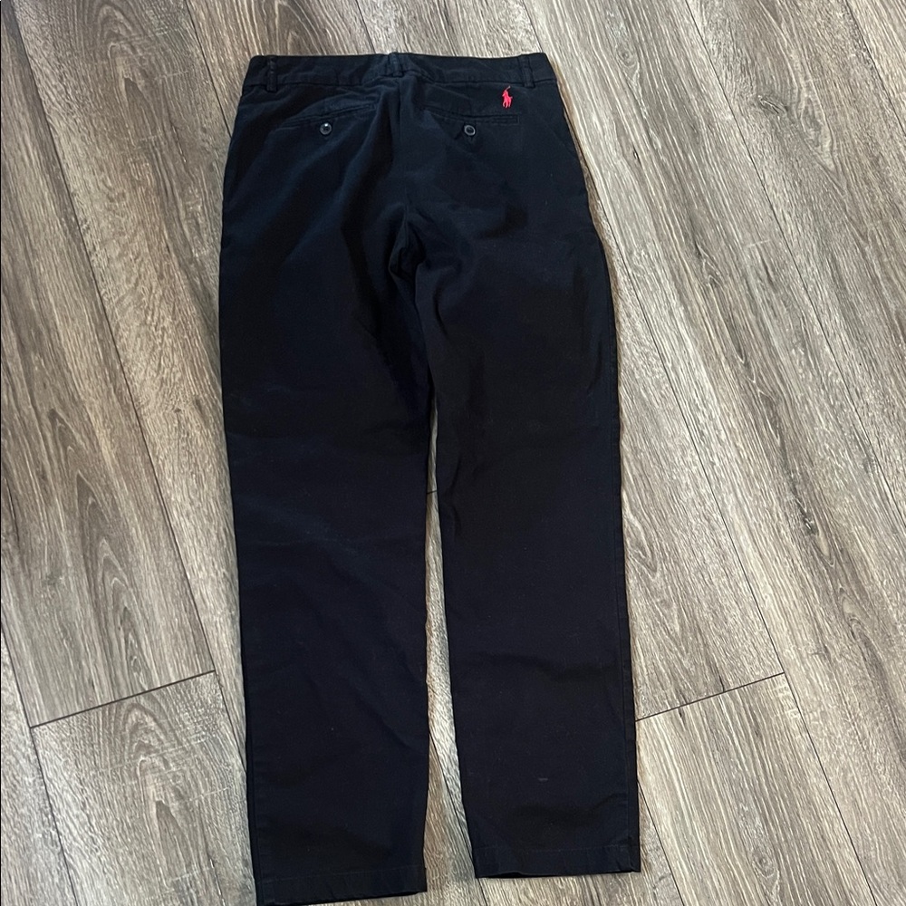 Polo by Ralph Lauren Black Young Boys Chinos with Red Pony Logo